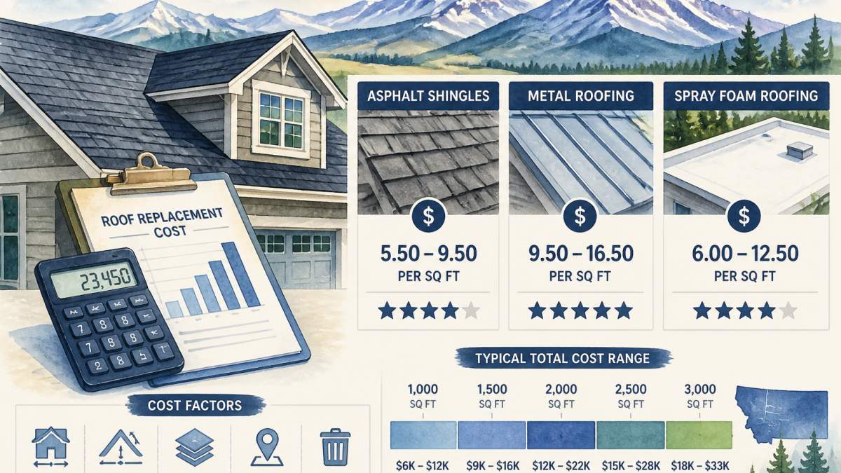 Cost of Roof Replacement in Montana: 2026 Guide
