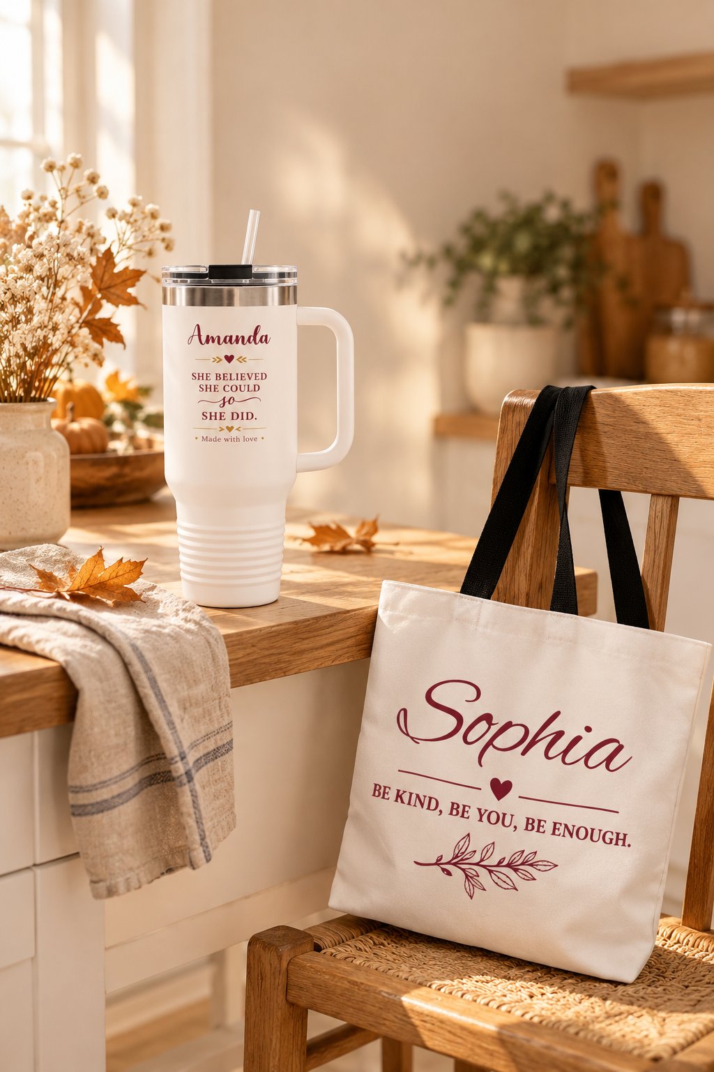 Cosy Autumn Kitchen With Personalised Gifts