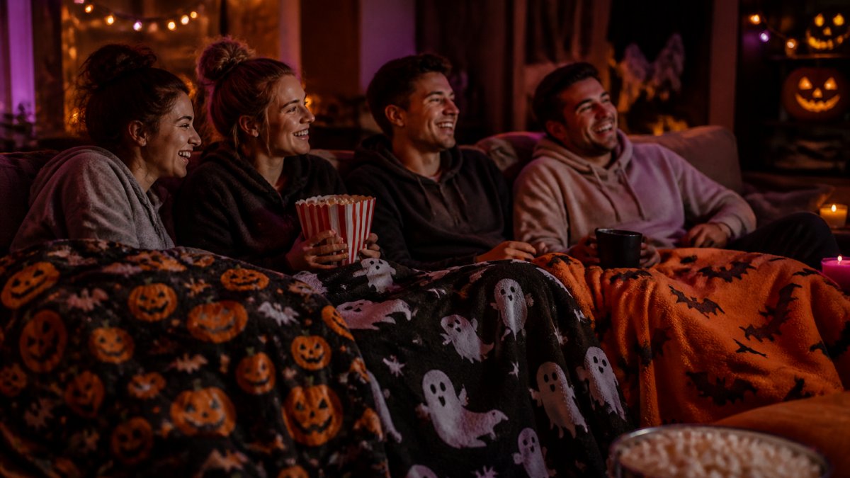 Cozy Halloween Blankets for Movie Night Parties