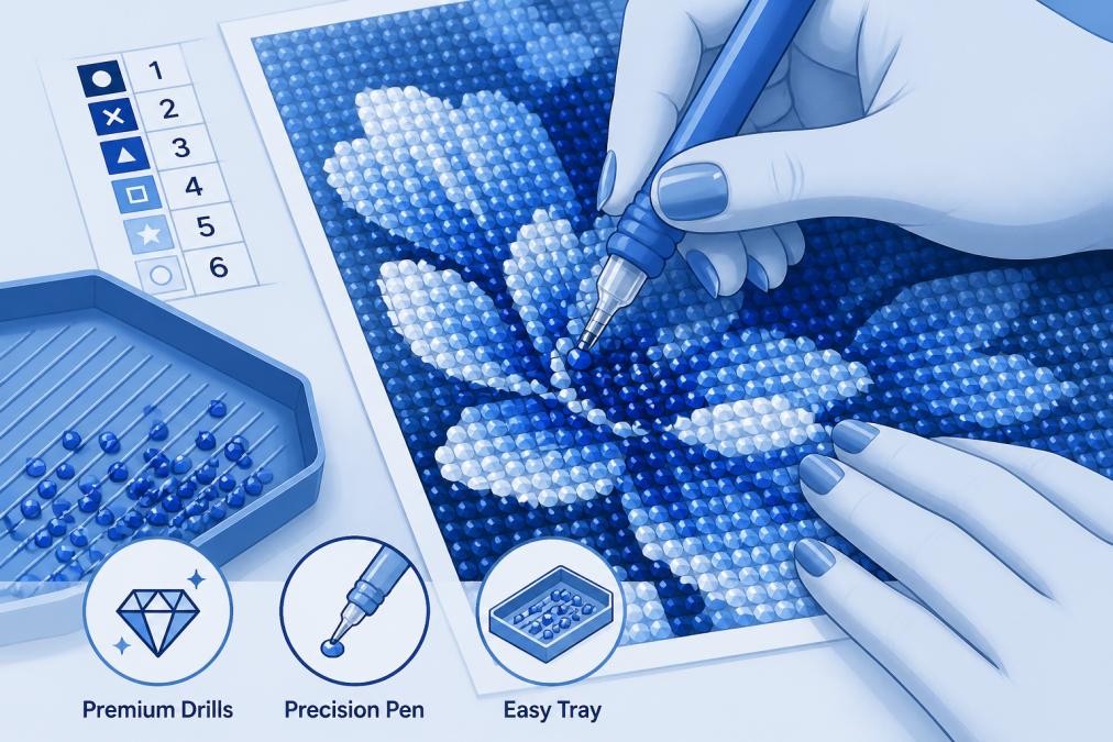 Professional illustration showing creative hobby kits