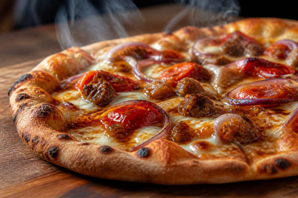 Professional illustration showing Close for creative ways to use hot honey on pizza