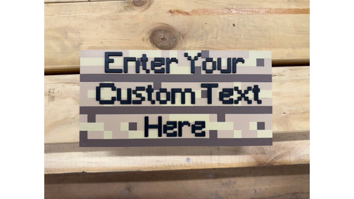 Custom 3D Printed Minecraft Inspired Sign