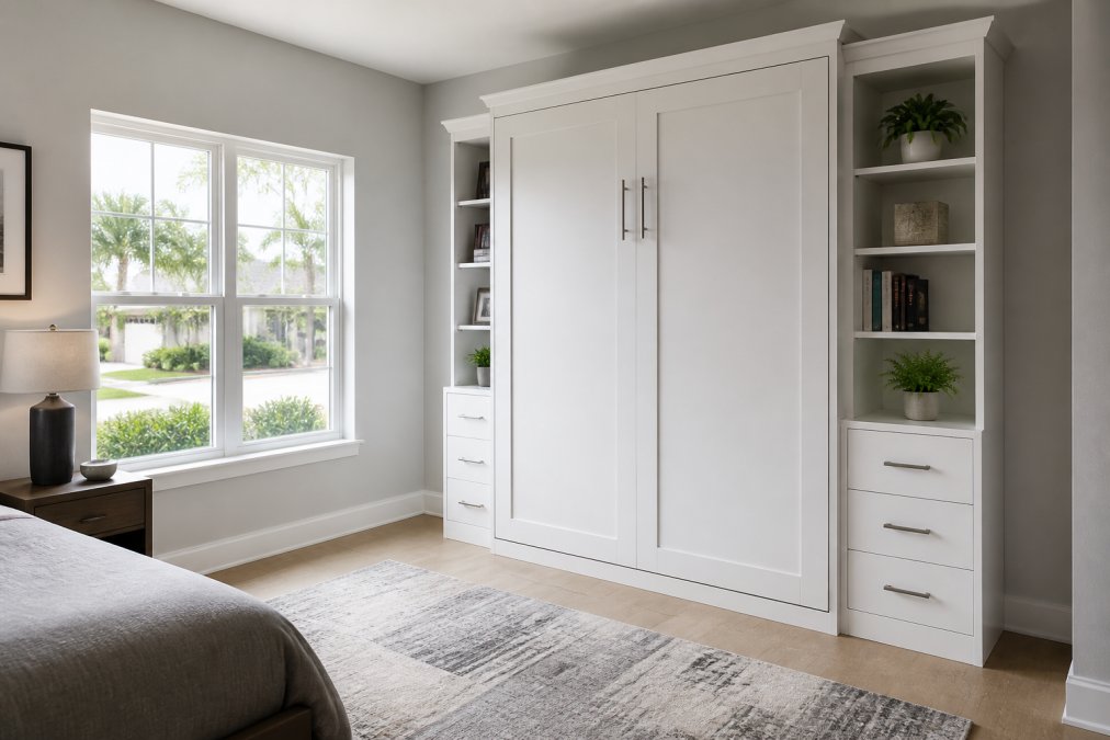Professional illustration showing custom cabinetry