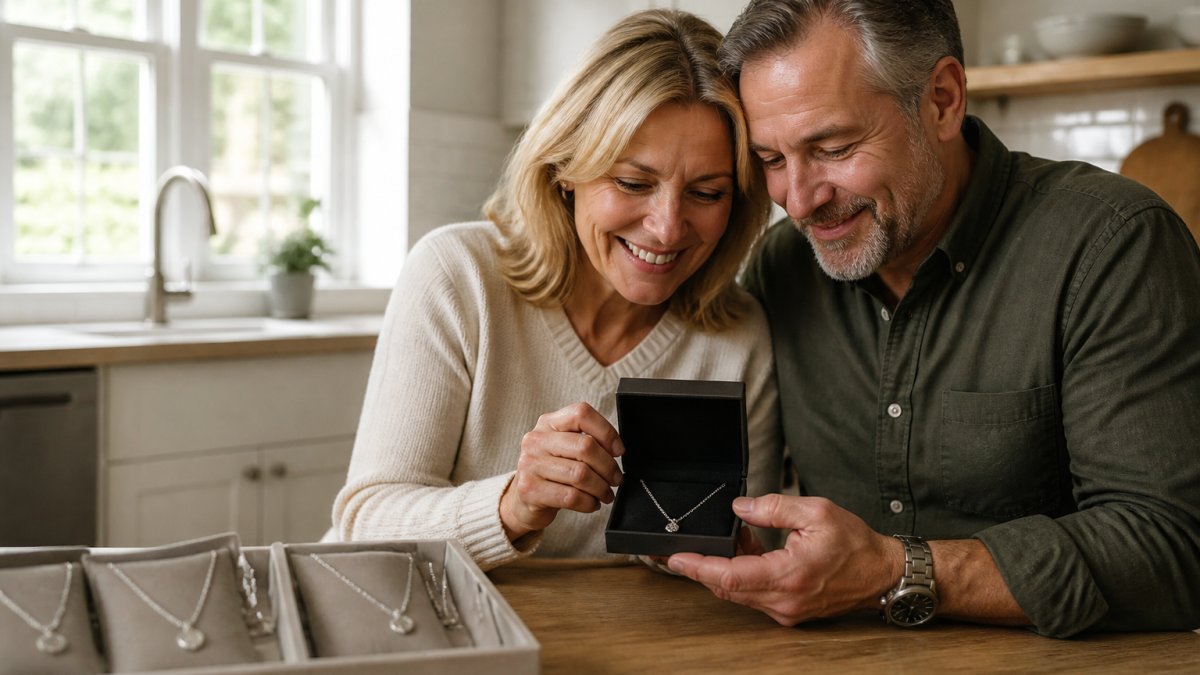 Infographic comparing features and benefits of custom personalized jewelry versus ready-made pieces for anniversaries