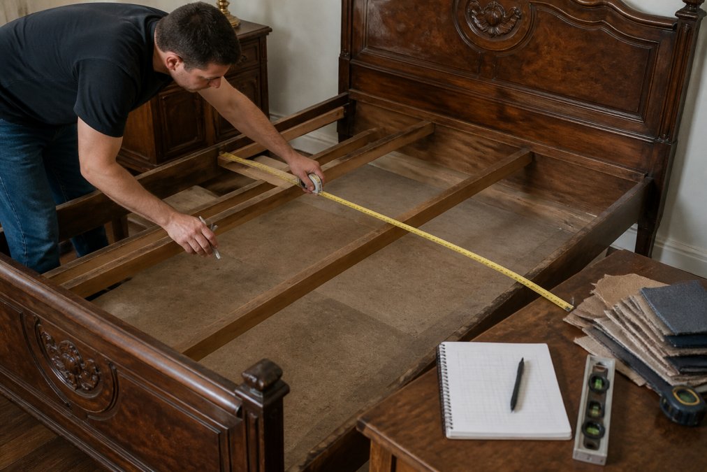 Step-by-step visual guide for Person for custom mattress vs standard sizes