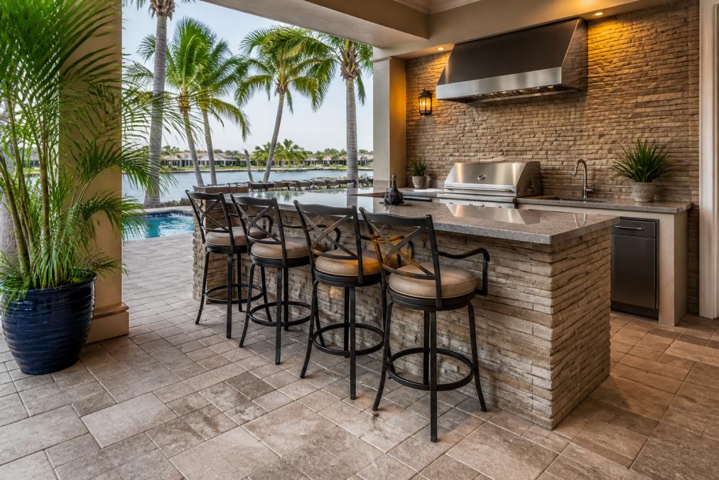 Custom Outdoor Bar Cost in Broward County