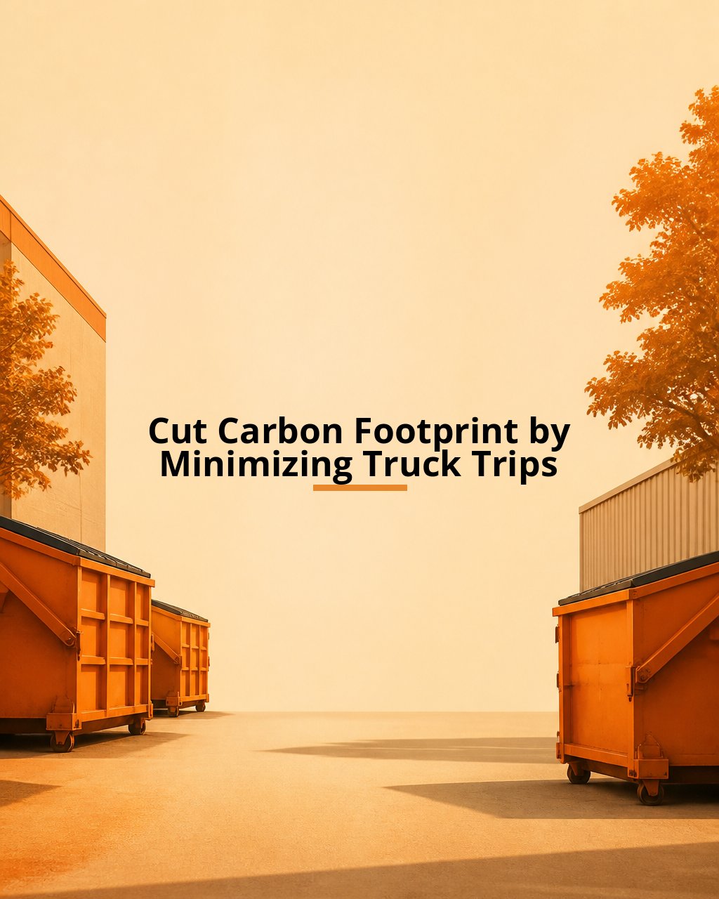 Cut Carbon Footprint by Minimizing Truck Trips