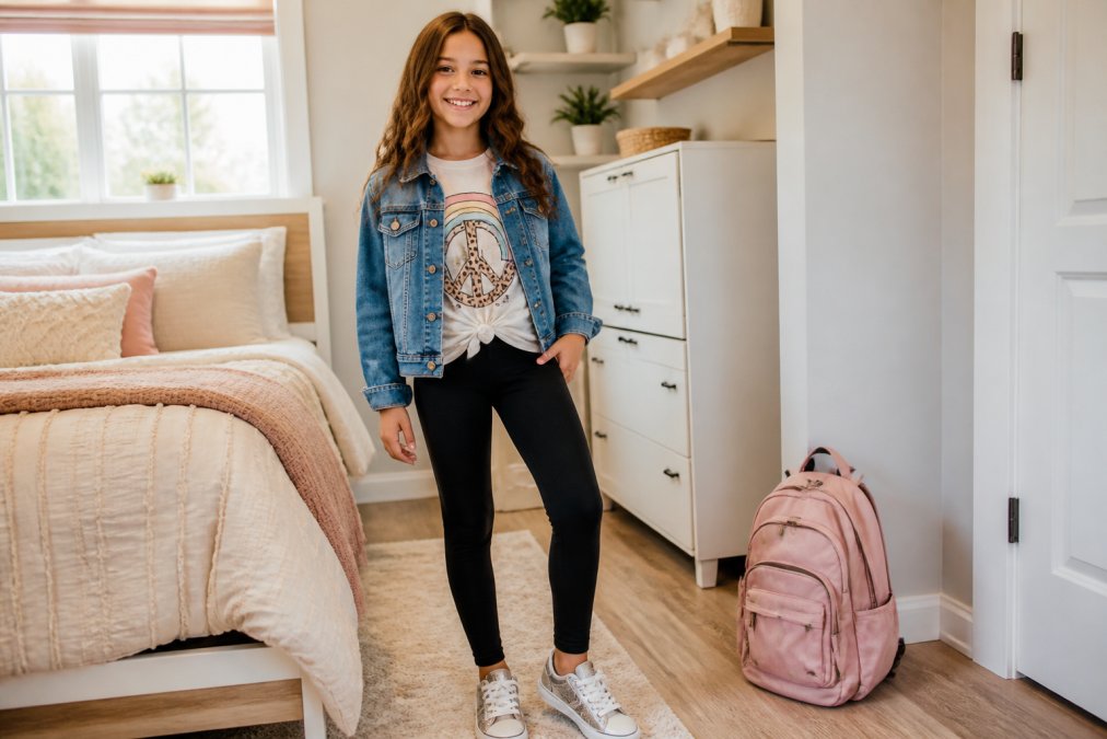 Photo illustrating Back to School Outfit Ideas for Middle School for cute outfits