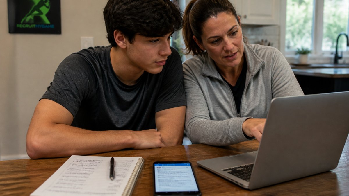 Infographic comparing how college recruiting platforms utilize athlete roster data for families