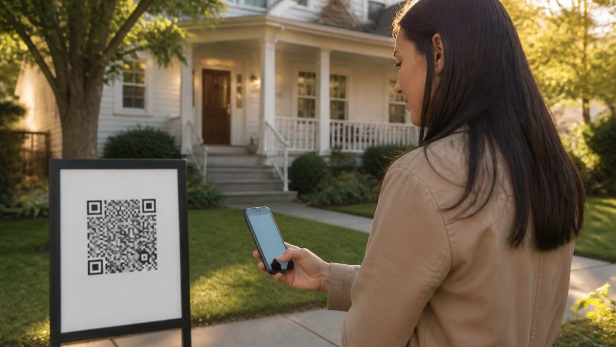 Real estate agent at desk securing documents in locked filing cabinet while working on password-protected computer with MFA authentication screen visible