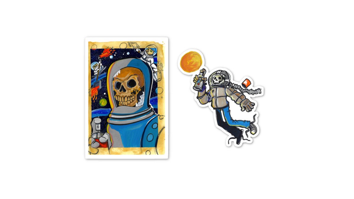 Dead Spaceman Vinyl Sticker Bundle