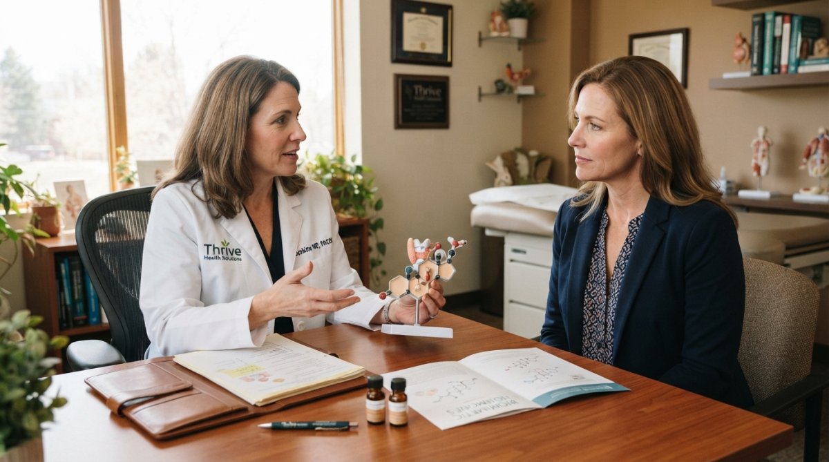 Professional illustration showing Professional for hormone clinic for women