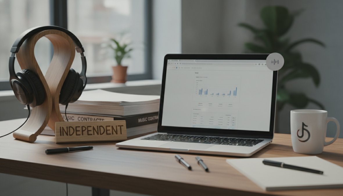Step-by-step visual guide for Independent for digital music royalties