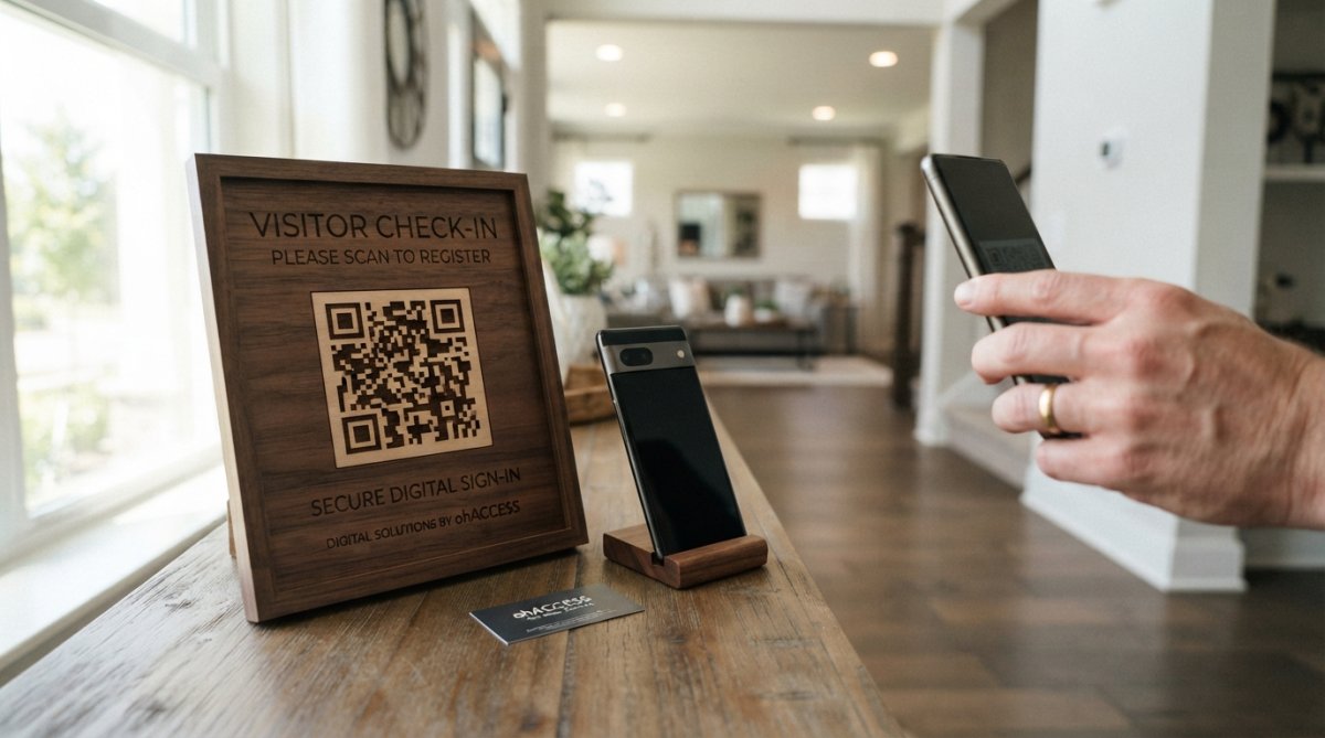 Professional illustration showing Real for digital sign-in sheets