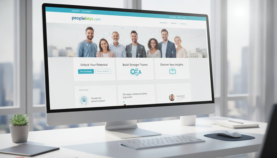 Screenshot of peoplekeys.com interface