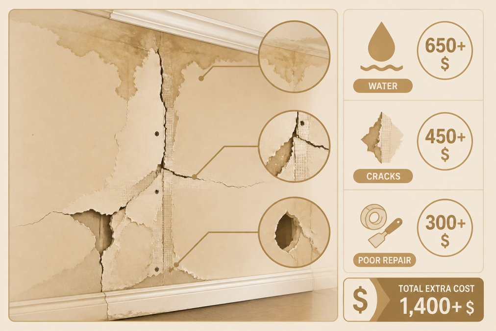 Professional illustration showing diy vs professional home repairs