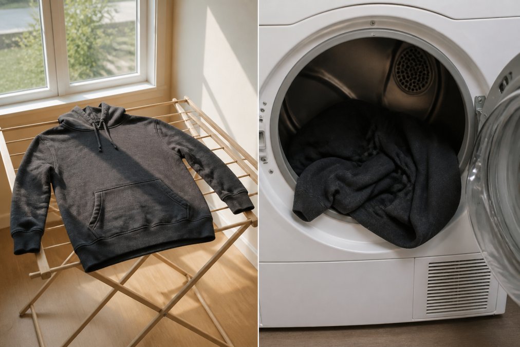 Side-by-side comparison of motocross hoodies shrink