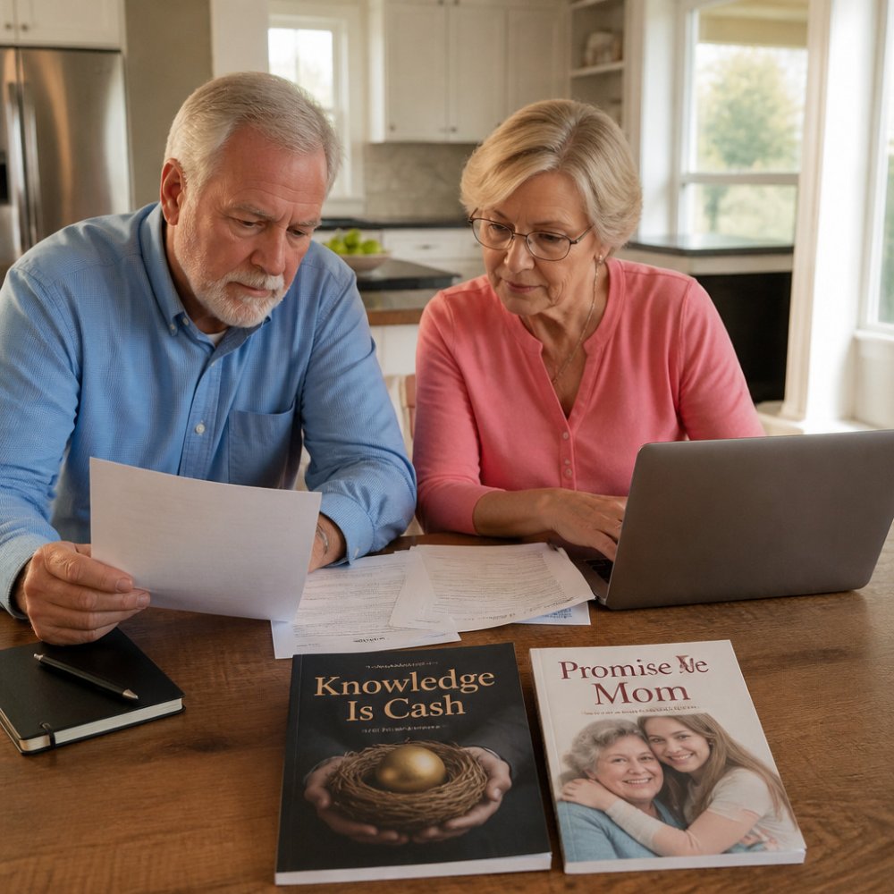 Flowchart comparing life settlement options before and after a Medicaid application for an older couple