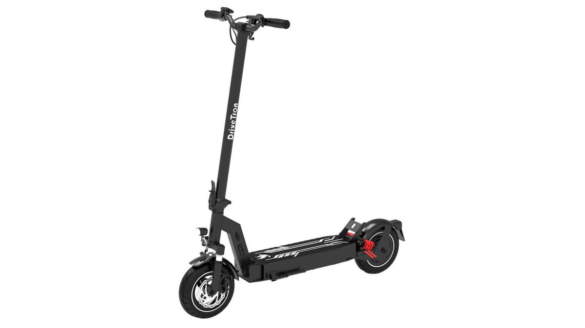 DriveTron DT08 Electric Scooter – 500W Motor, 10-Inch Tubeless Tires, Black