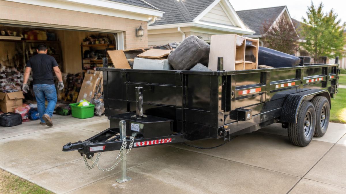 Driveway Safe Dumpster Rental for Home Cleanouts