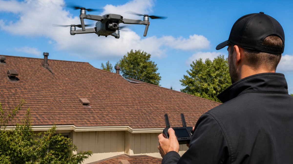 Drone Roof Inspections for Property Management