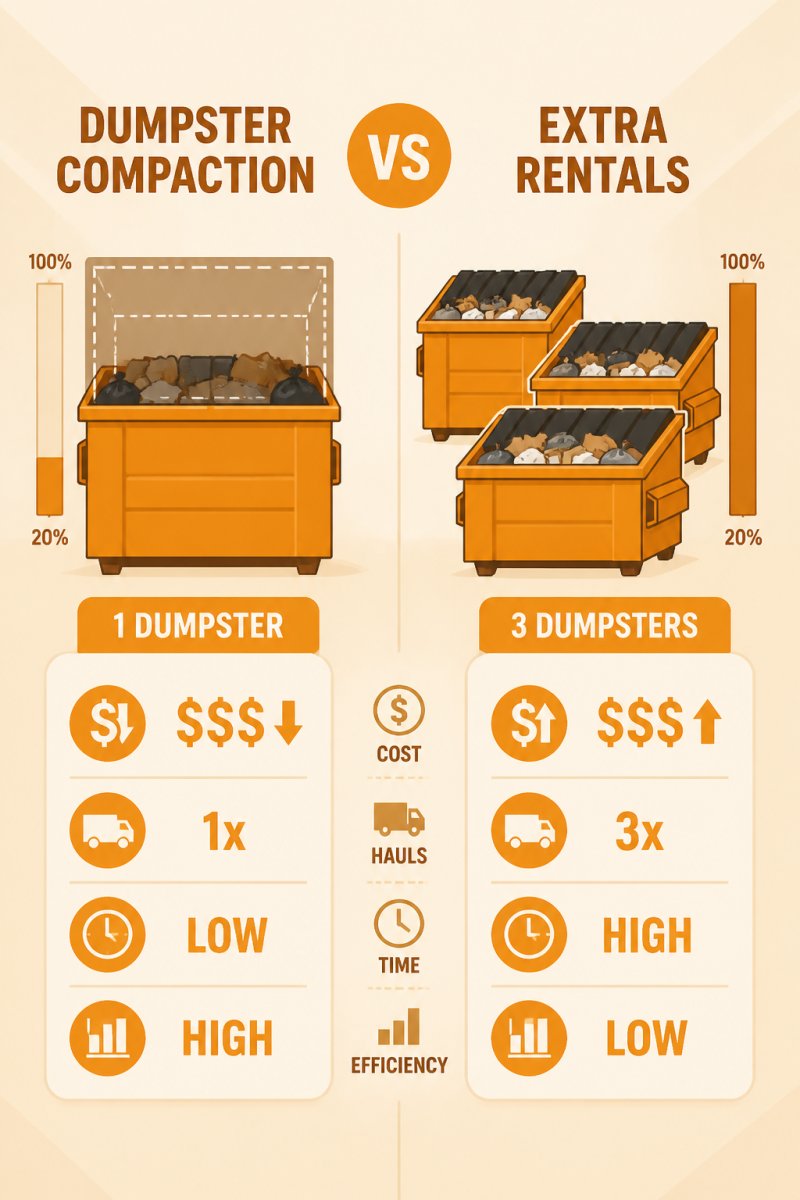 Dumpster Compaction vs Extra Rentals: Cost & Efficiency