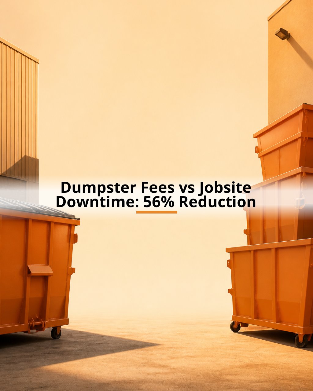 Dumpster Fees vs Jobsite Downtime: 56% Reduction