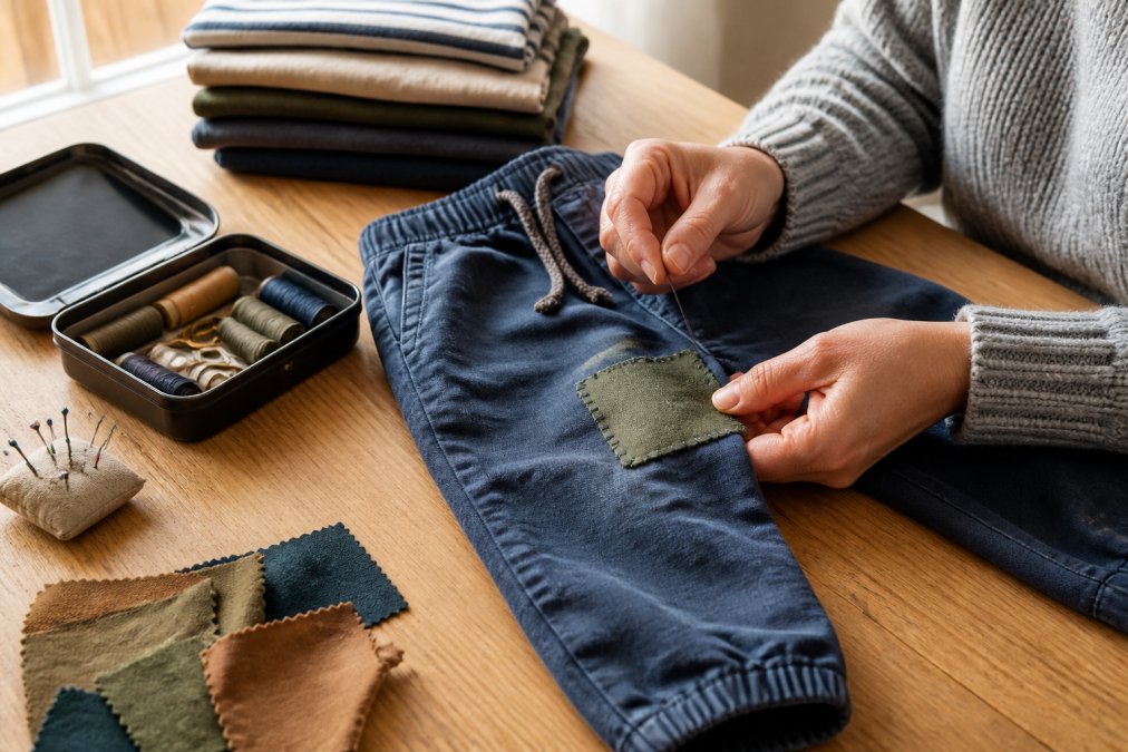 Step-by-step visual guide for durable play clothes for active kids