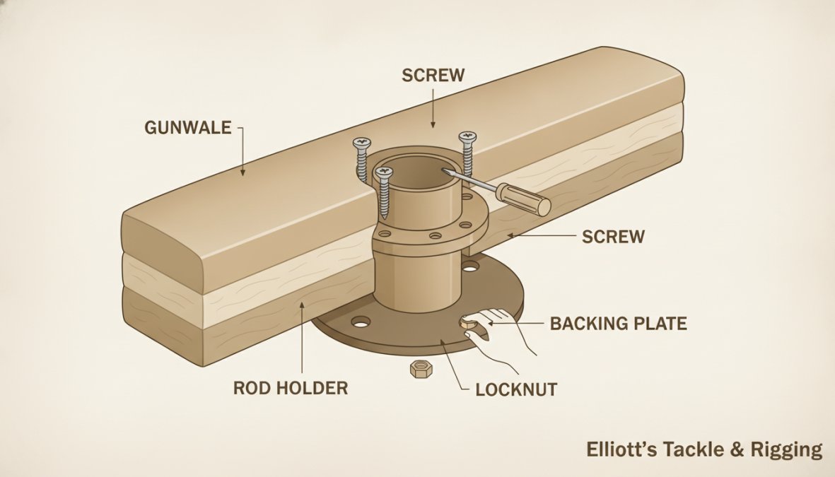 Step-by-step visual guide for durable saltwater fishing rod holders