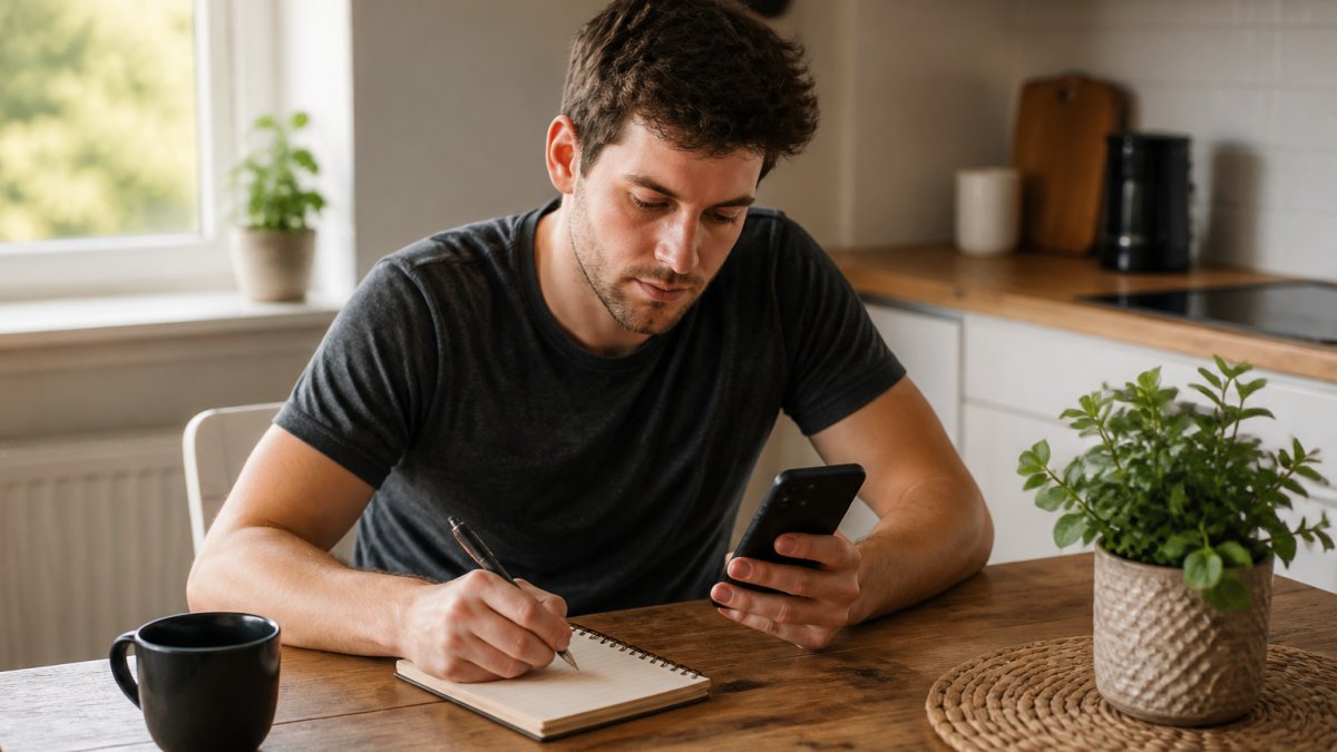 Infographic illustrating a 30-minute daily routine for earning crypto using a smartphone and task checklist