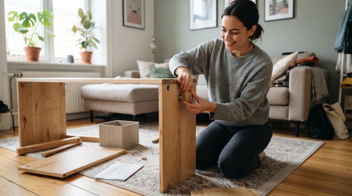 Professional illustration showing Close, Allen for easy to disassemble furniture for renters