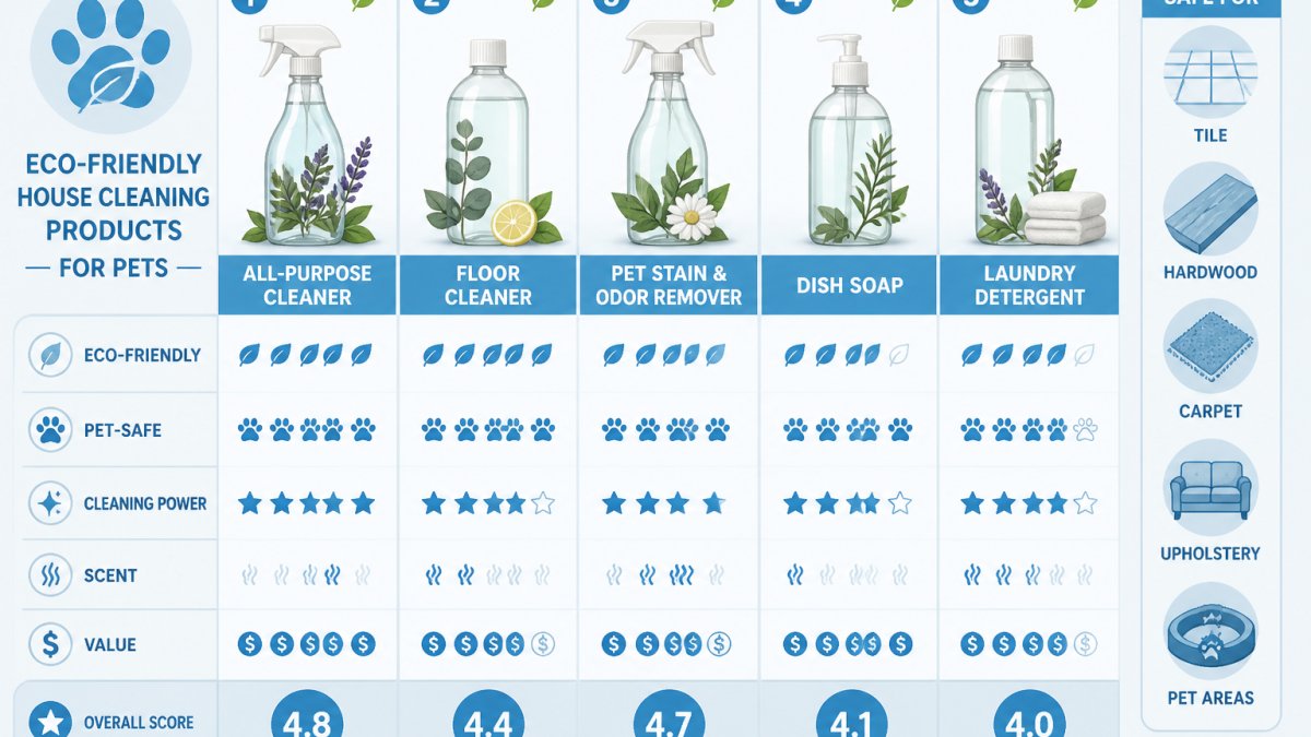 Eco-Friendly House Cleaning Products for Pets