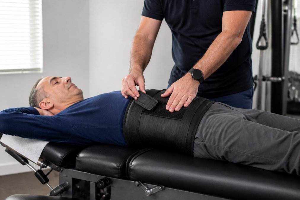 Infographic process for effective treatments for herniated discs showing nonsurgical spinal decompression therapy