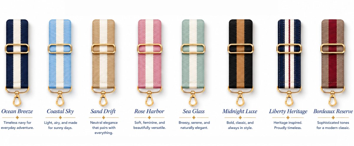 Eight Strapistry™ interchangeable straps in coastal colorways.