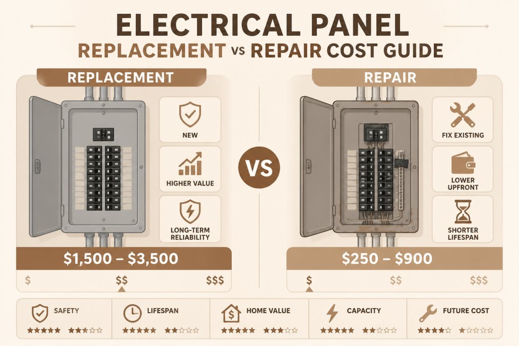 Electrical Panel Replacement vs Repair Cost Guide