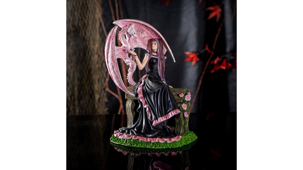 Elegant Dragon Figurine by Anne Stokes