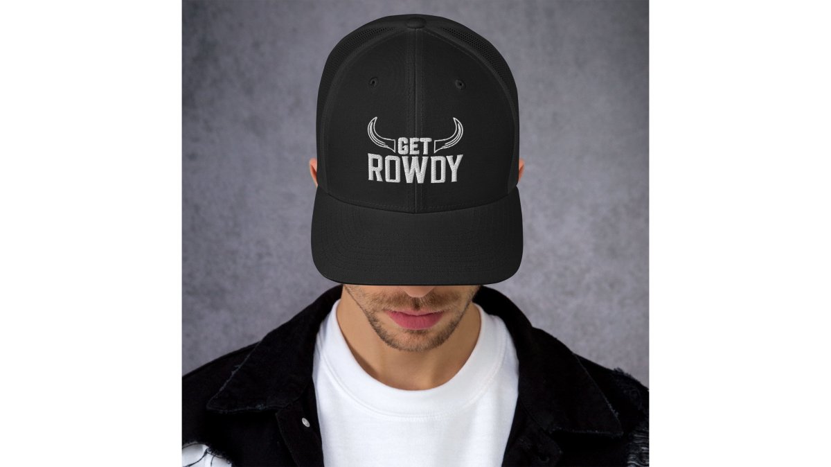Embroidered Get Rowdy Trucker Cap
