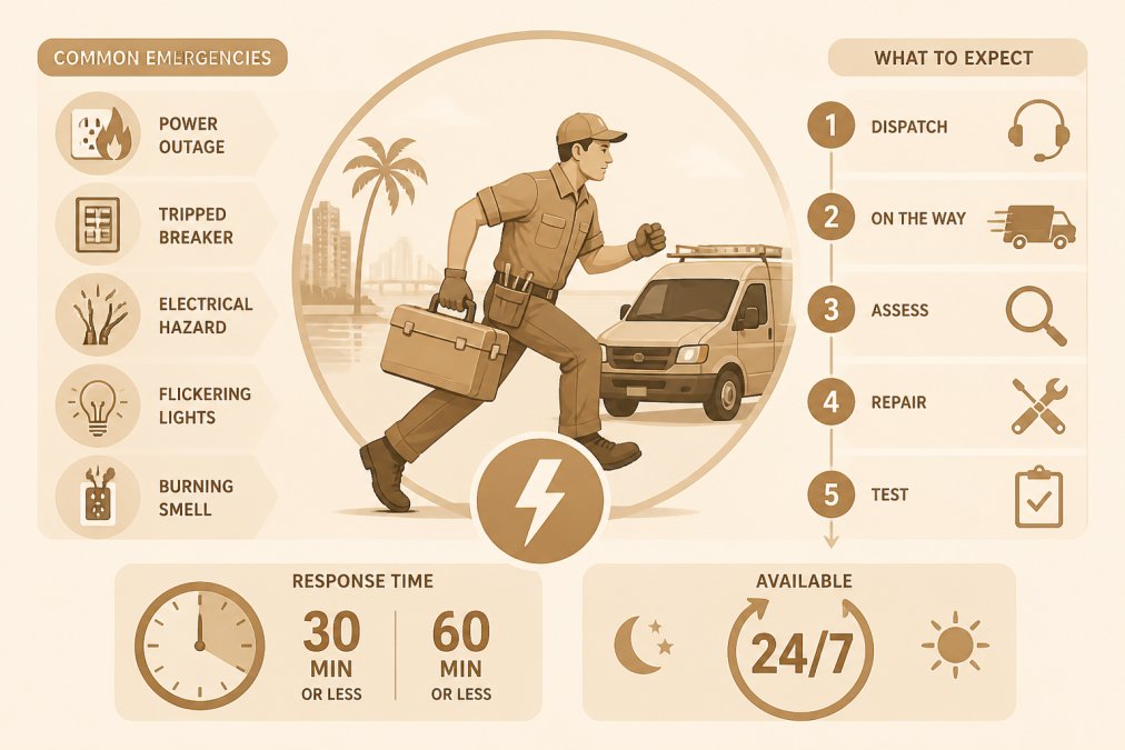 Emergency Electrician Services in Sarasota: What to Expect