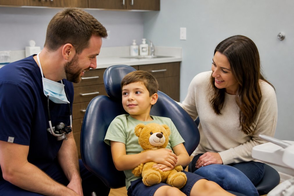 Infographic showing steps to prepare an autistic child for an emergency same-day pediatric dentist visit. Infographic showing steps to prepare an autistic child for an emergency same-day pediatric dentist visit.