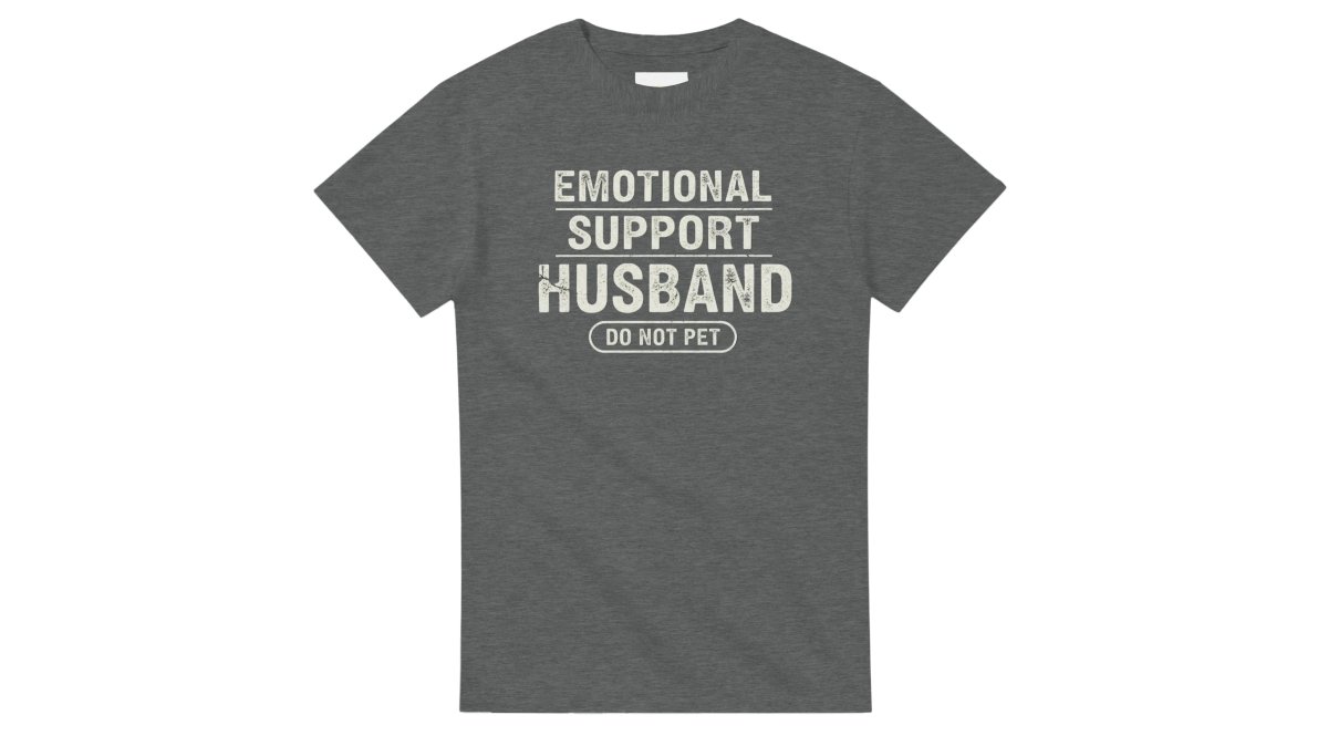 Emotional Support Husband Graphic T-Shirt - Funny Sarcastic Men's Tee