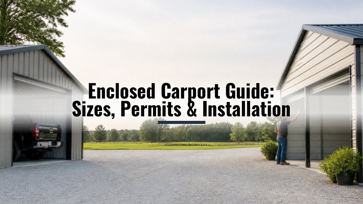 Enclosed Carport Guide: Sizes, Permits & Installation