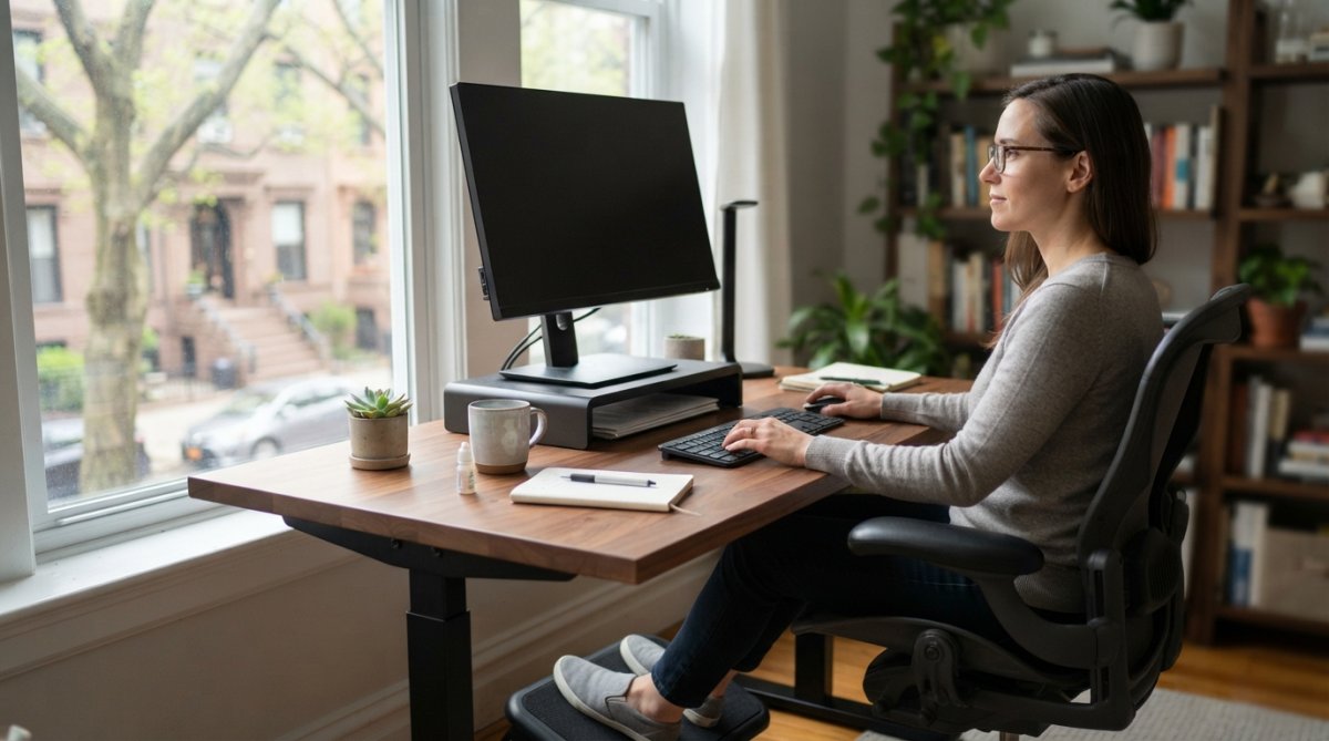 Ergonomic Desk Setup for Computer Vision Syndrome