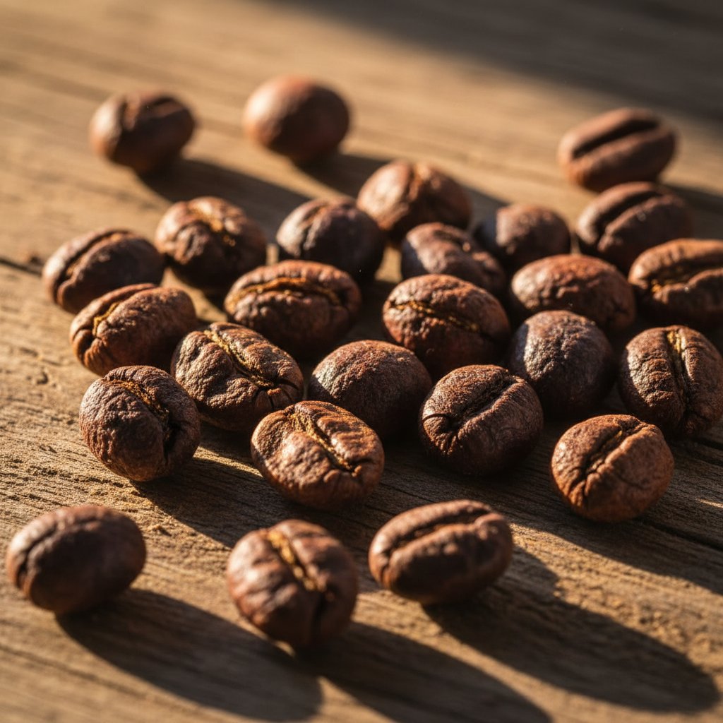 Ethiopian Coffee Beans Close Up