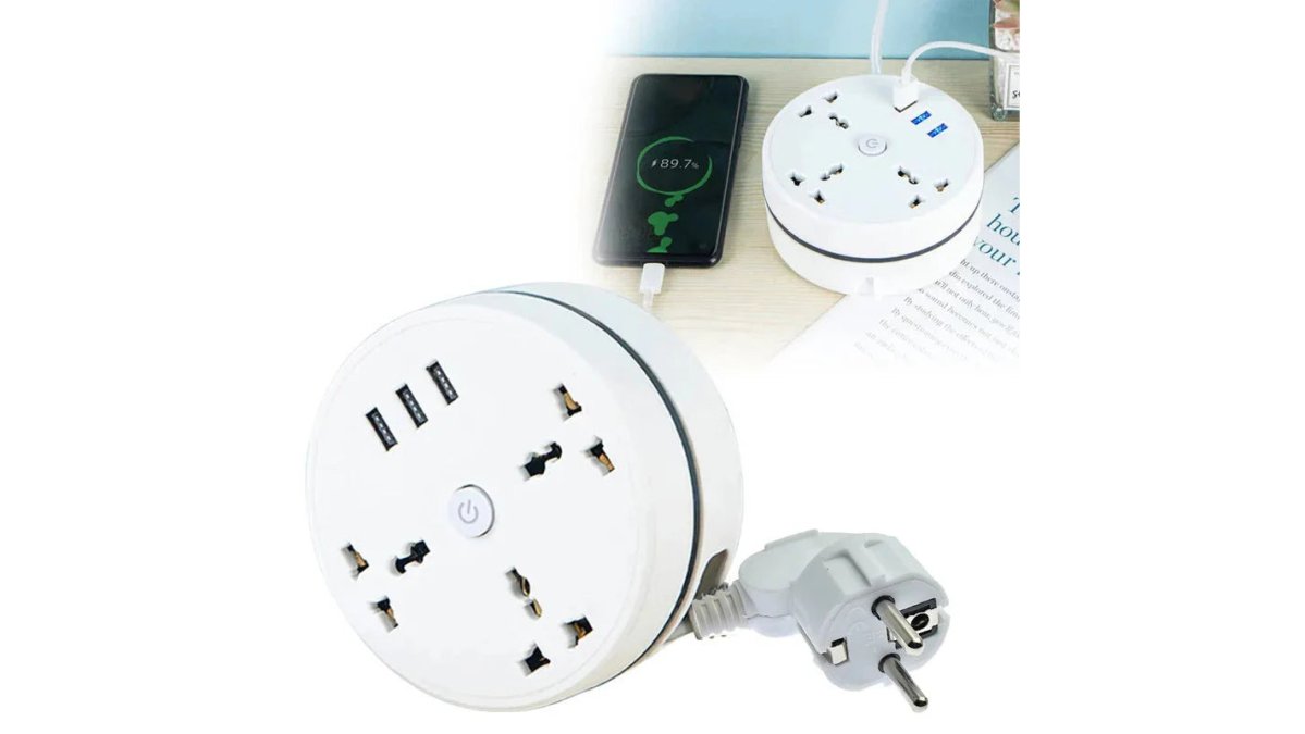 EU Plug AC Outlet Smart Home Power Strip – Multipurpose Electrical Extension Cord with USB Ports & Fast Charging
