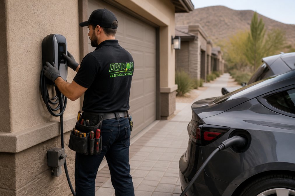 EV charger installation at a Henderson home