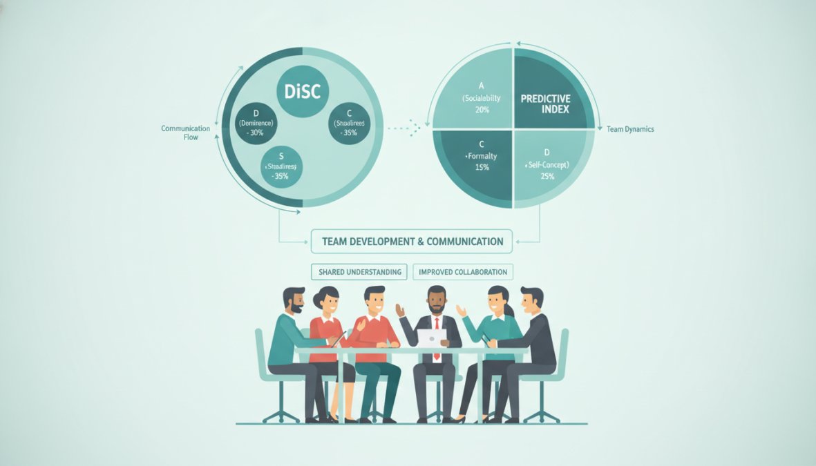 Professional illustration showing everything disc vs predictive index comparison