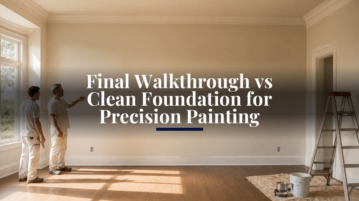 Final Walkthrough vs Clean Foundation for Precision Painting