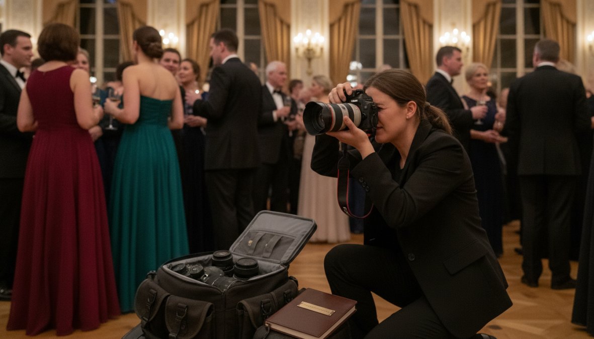 Professional illustration showing Professional for finding photographer for gala event