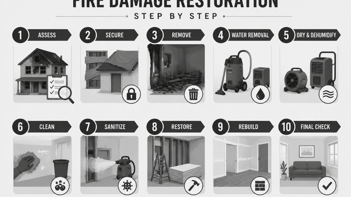 Fire Damage Restoration Process Explained: Step by Step