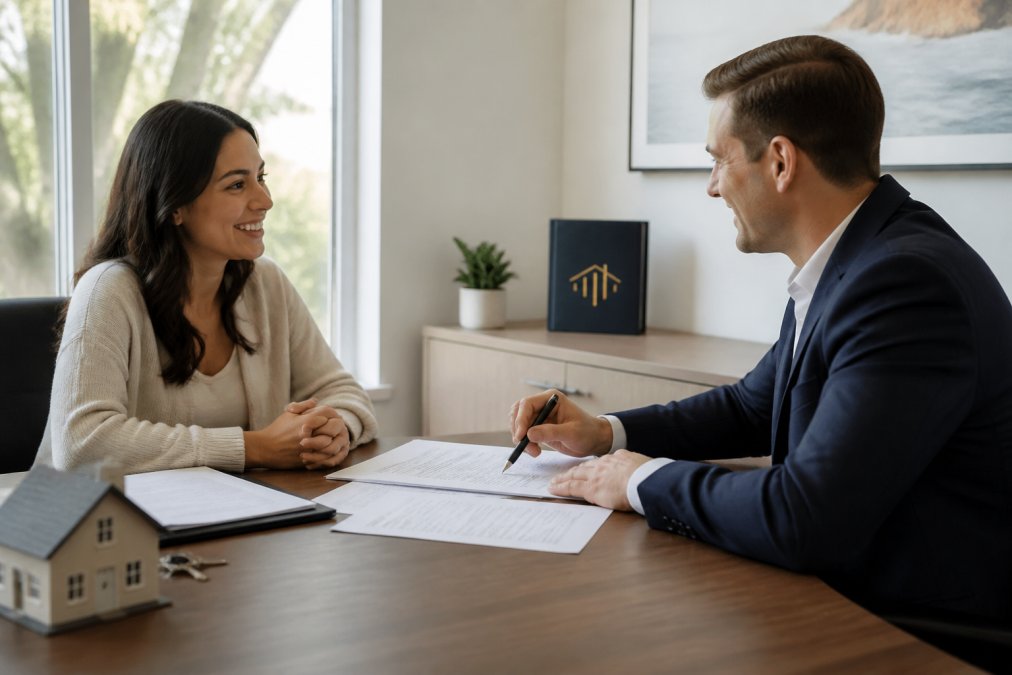 Professional illustration showing First for first time home buyer tips
